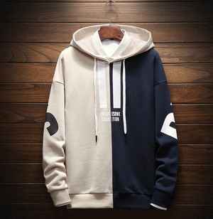 TWO COLOR HOODIE【WHITE】