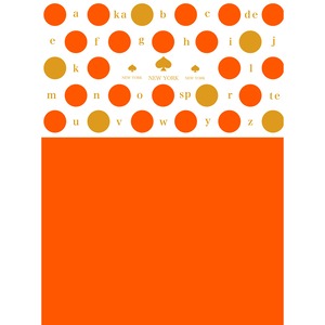 ♡ガラス用単色転写紙　Party colors   オレンジ×ゴールド（金彩は600度）