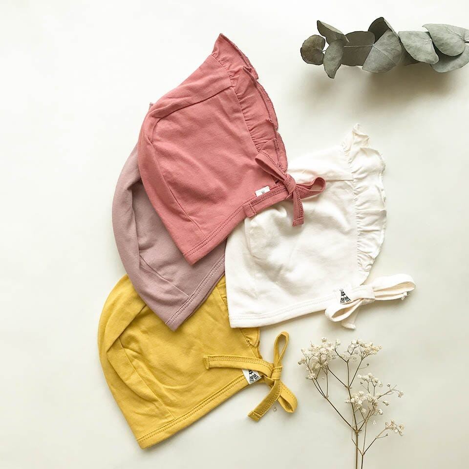 Bohobaby/Ruffle bonnet/0-12m/写真映えにも日除けにも♡ラッフルボンネット