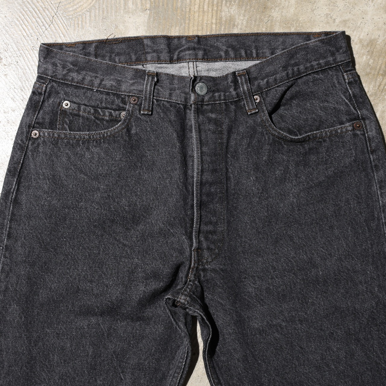 極美品 34×32 501-0658 USA 85年 Levi’s 先染めブラックデニムパンツ リーバイス