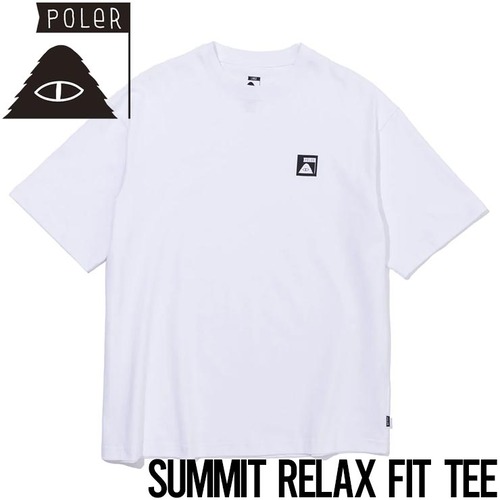 半袖TEE Tシャツ POLeR ポーラー SUMMIT RELAX FIT TEE 241MCV0194 WHT 日本代理店正規品L