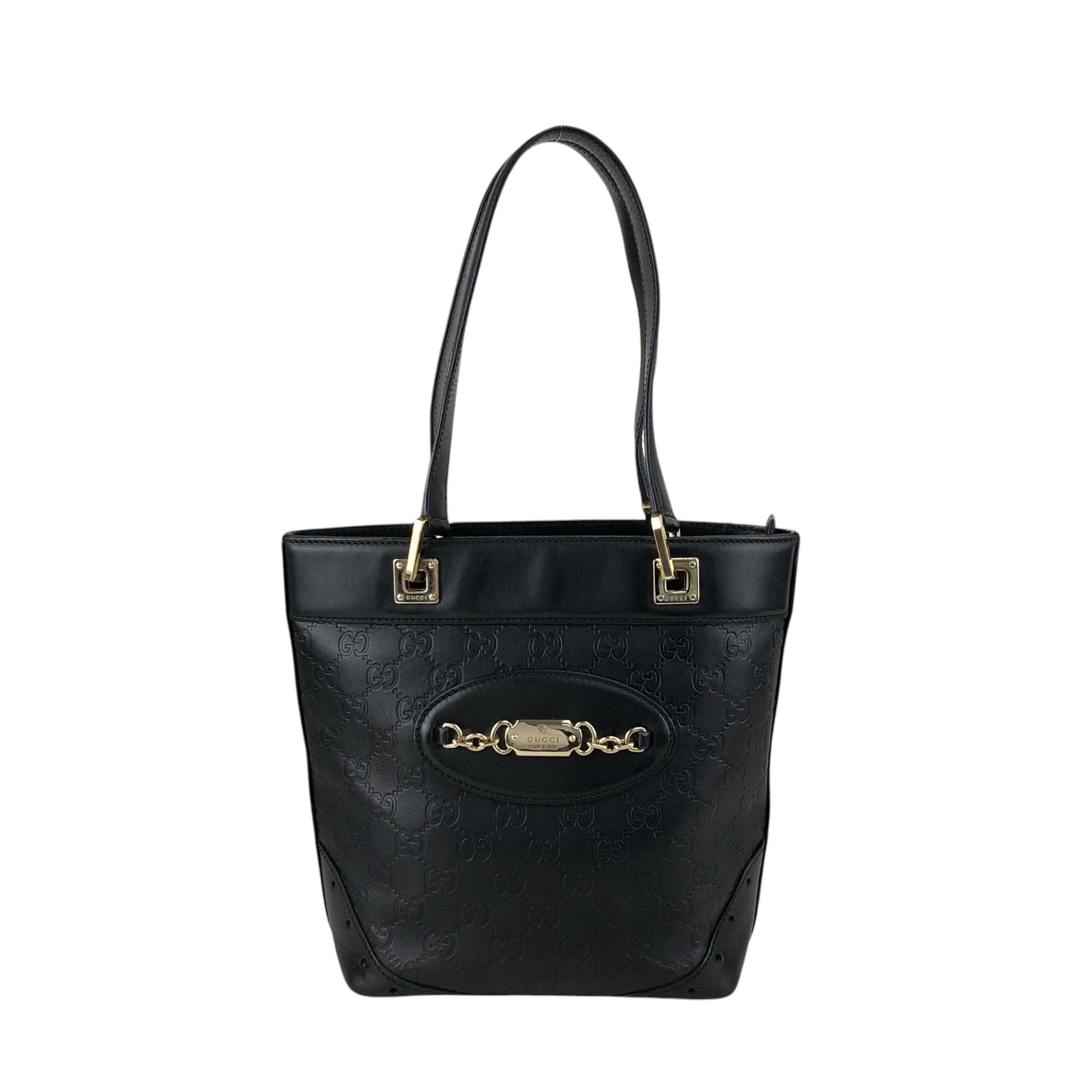 GUCCI グッチ グッチシマ トートバッグ ブラック レザー 145994