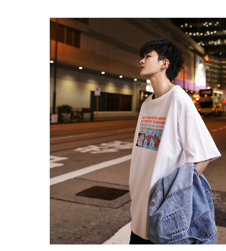 全4色 Tシャツ カットソー プリント カジュアル シンプル