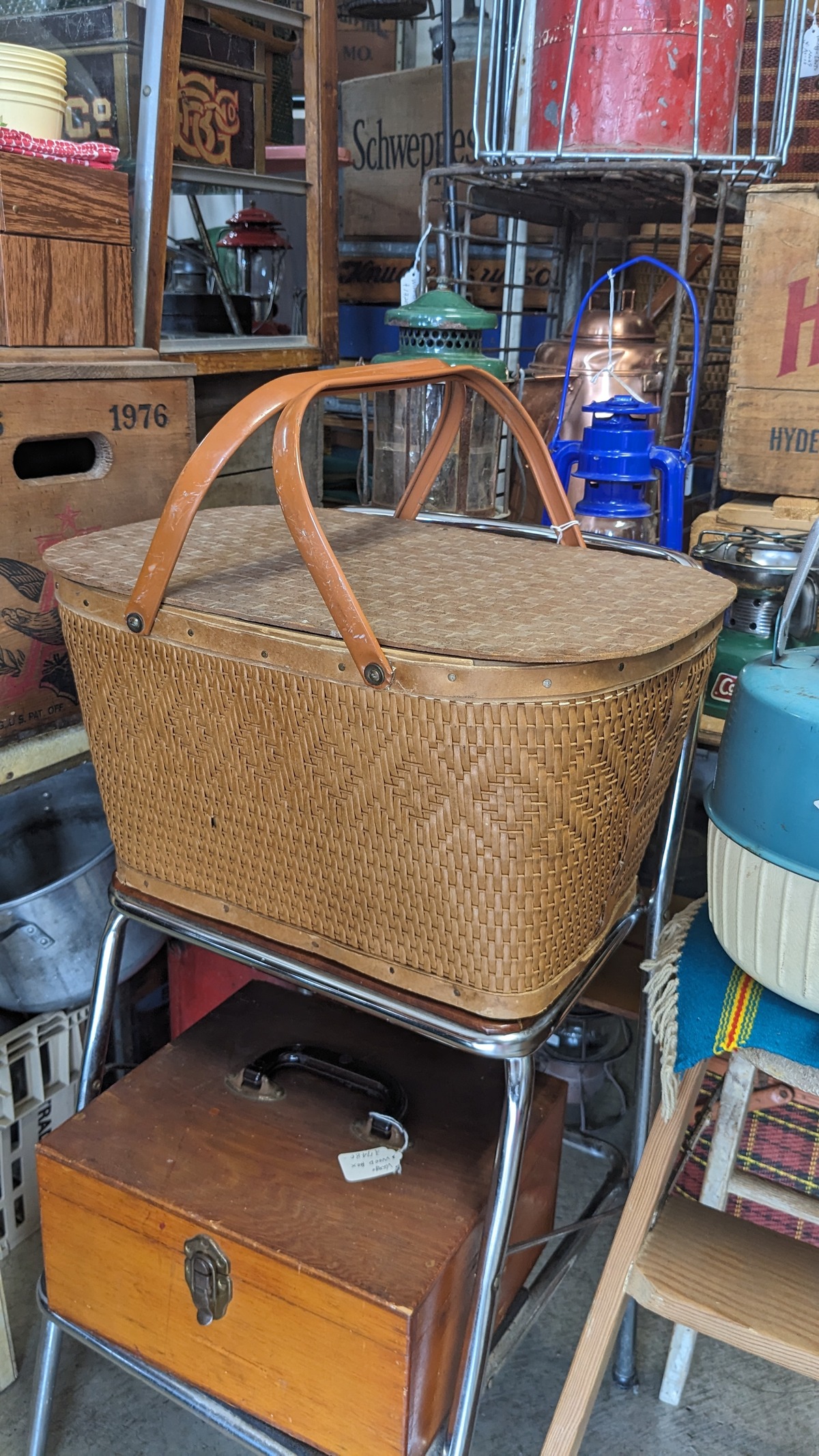 Vintage REDMAN Picnic Basket ビンテージ ピクニックバスケット キャンプギア バスケット USA ヴィンテージ