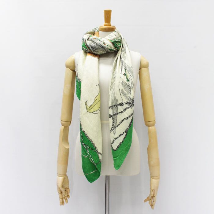 manipuri マニプリ ウールシルクストールヘリンボーン織120