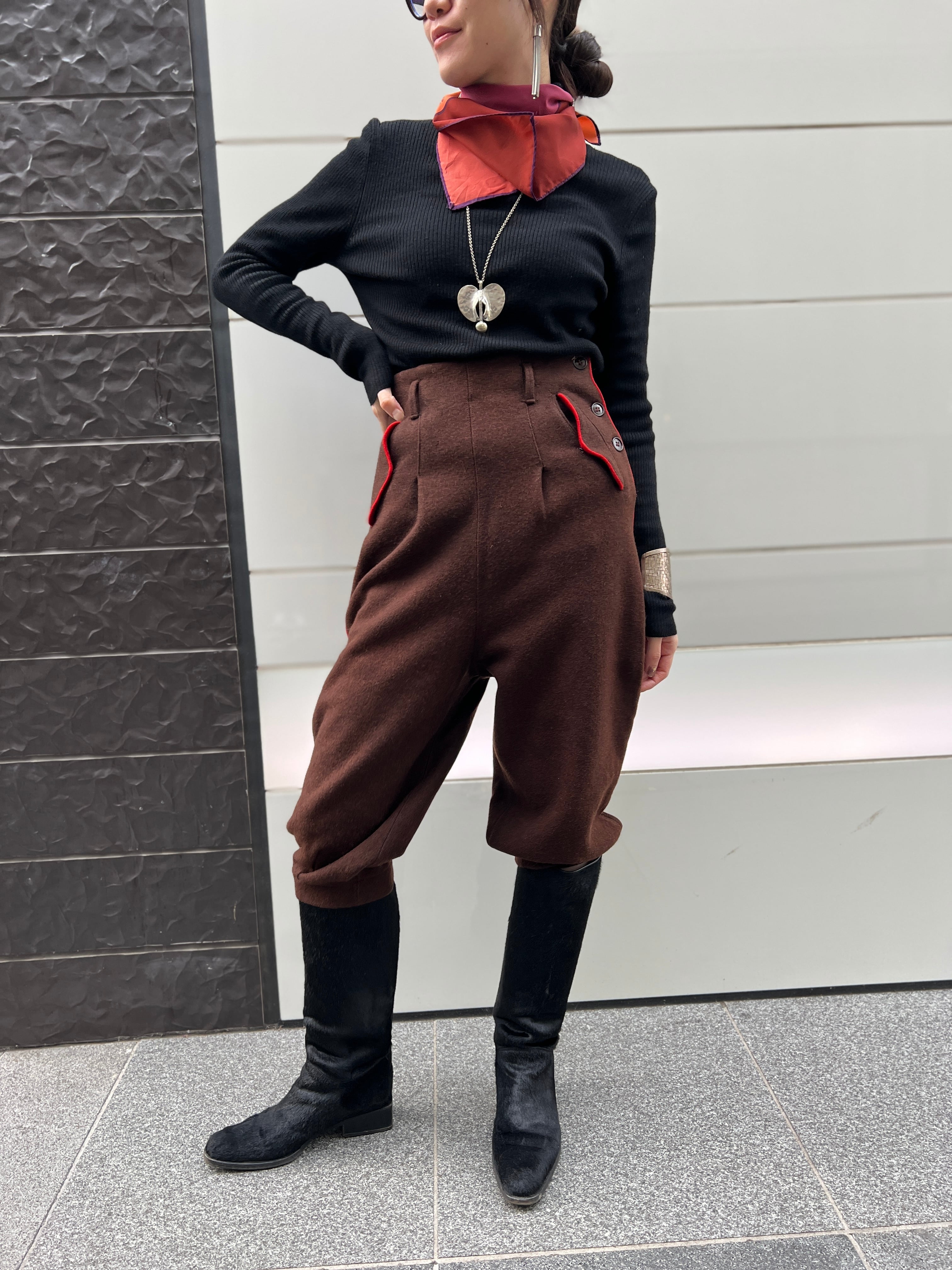 Vintage brown wool pants (ヴィンテージ ブラウン ウール パンツ )