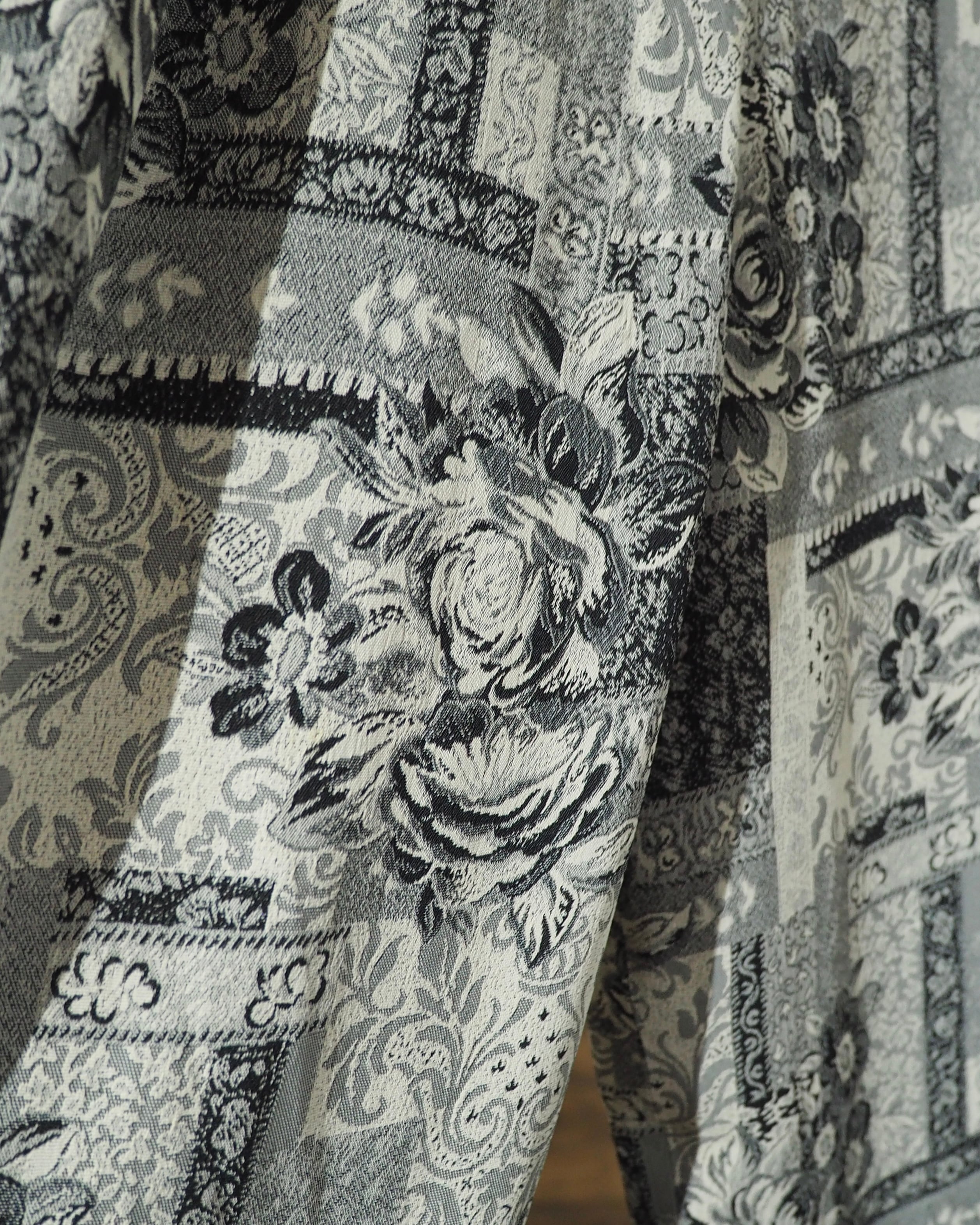 Beautiful Flower × Baroque All Over Pattern Vintage Wide Easy Pants