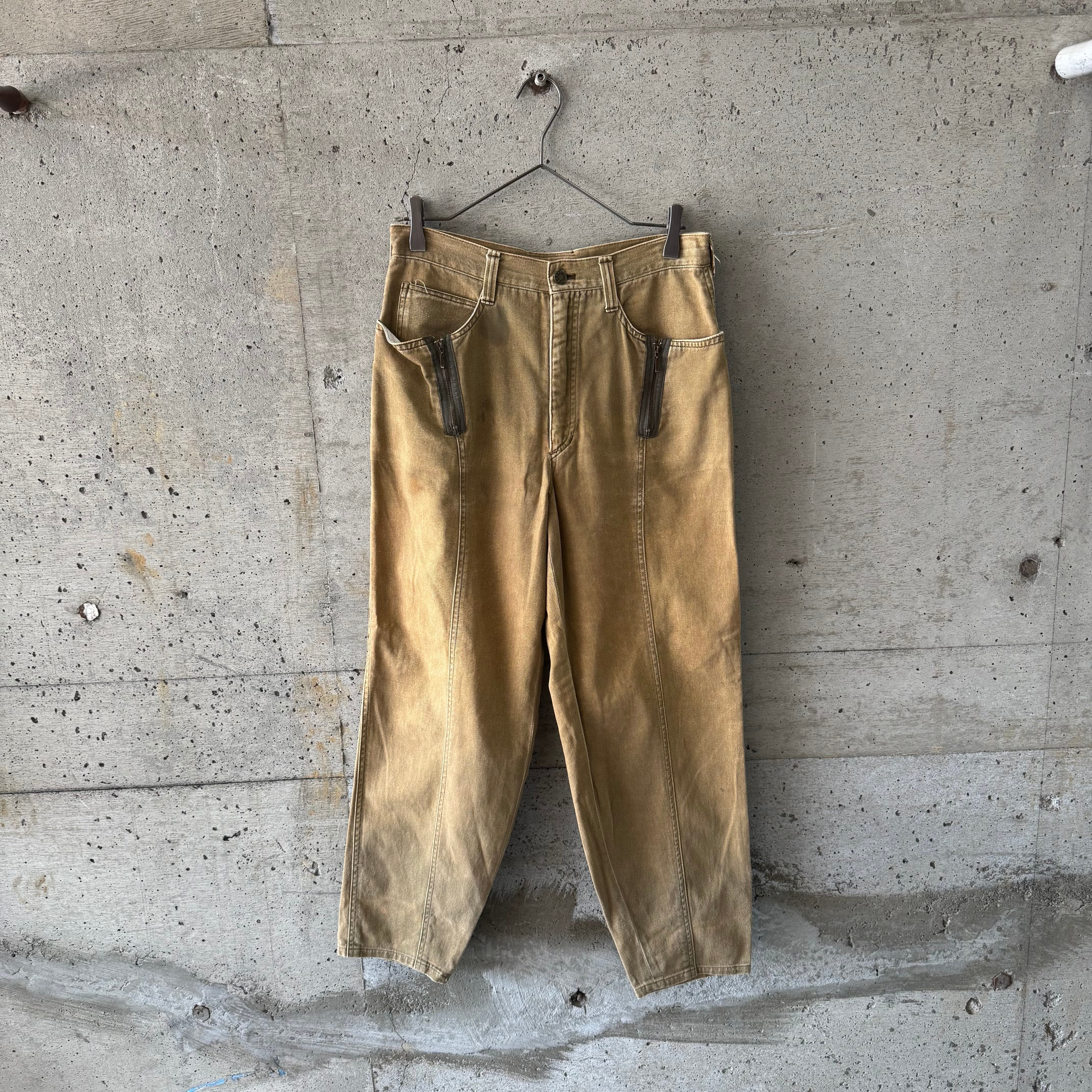 Zip design pants