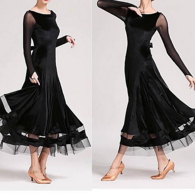 エレガンスフロー ロングスリーブ ダンスドレス ds0978