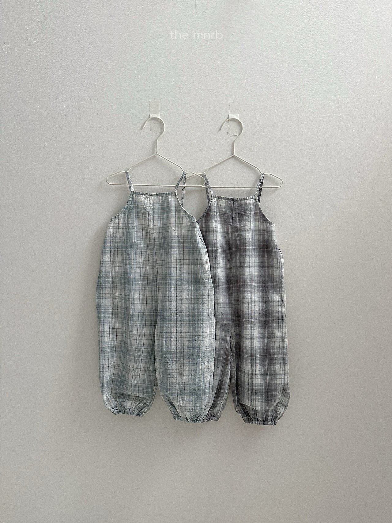 〘予約〙minirobe / Candy checkered Overalls