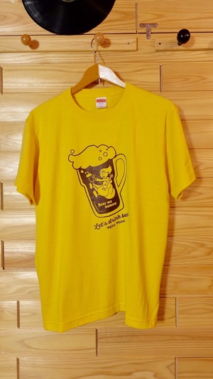 ビールをのもう Tシャツ  イエロー《ネット限定価格》