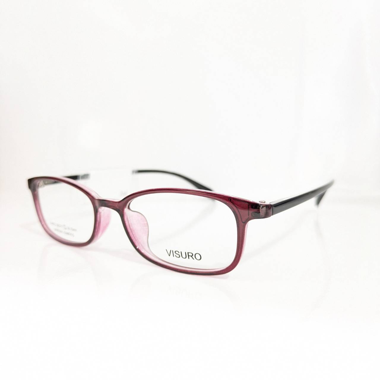 【VISURO】スクエアセルフレーム チェリーレッド