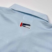 Picone CLUB ピッコーネ ストライプ ハーフジップ 半袖シャツ 2/水色 レディース ゴルフ