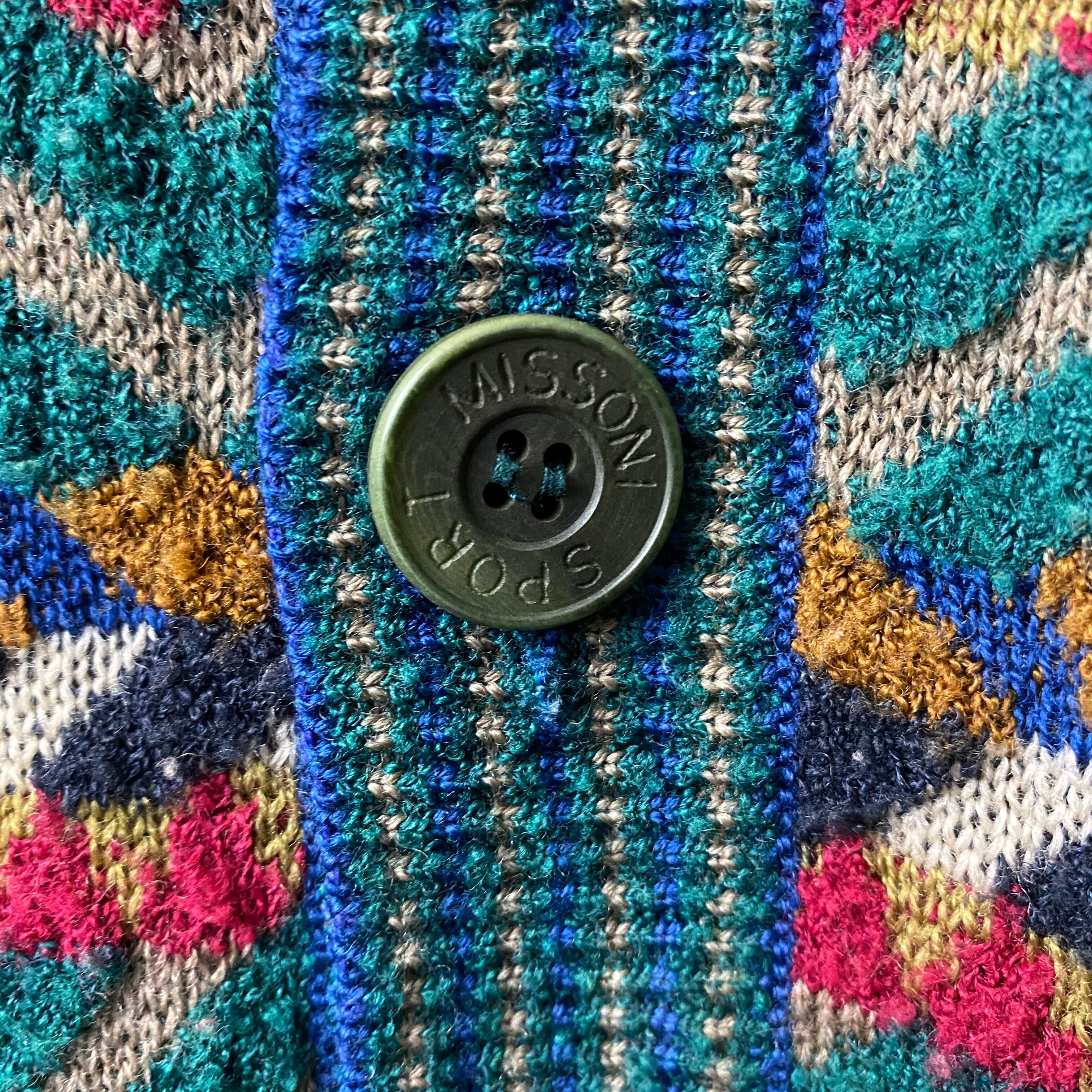 vintage MISSONI SPORT zig-zag pattern cardigan | NOIR ONLINE