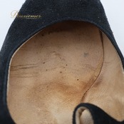 フラメンコ 衣装 シューズ H5サイズ ブラック系 SUELA DE CUERO 靴 くつ ヒール レディース 釘 くぎ 黒 無地 シンプル 練習 レッスン スエード スウェード ストラップ ダンス衣装 イベント ステージ おしゃれ