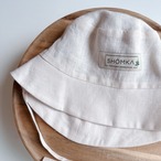 LINEN ADULT BUCKET VANILLA｜タイプ：Hat（紐あり） / 耳：No ears