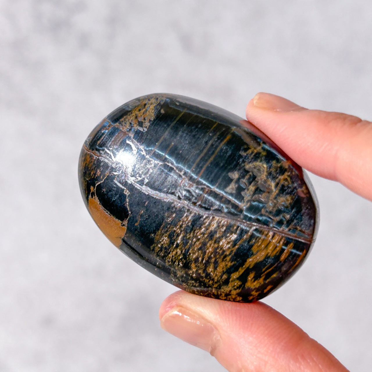 ブルータイガーアイ 04 パーム * Blue tiger eye * 天然石