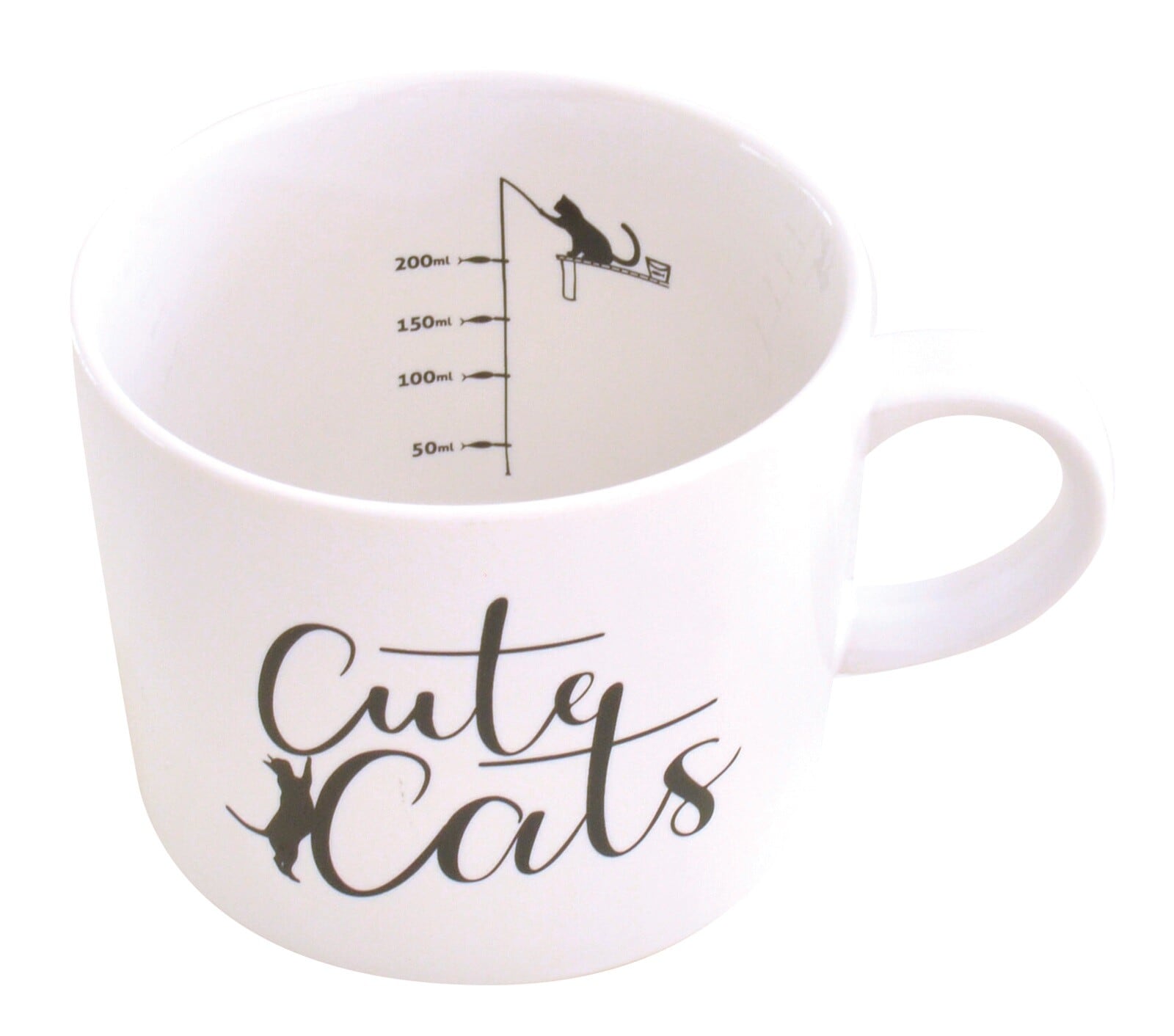 目盛り付きマグカップ｜猫 ねこ ネコ 猫雑貨 猫グッズ かわいい プレゼント 贈り物 おうち時間 おうちカフェ