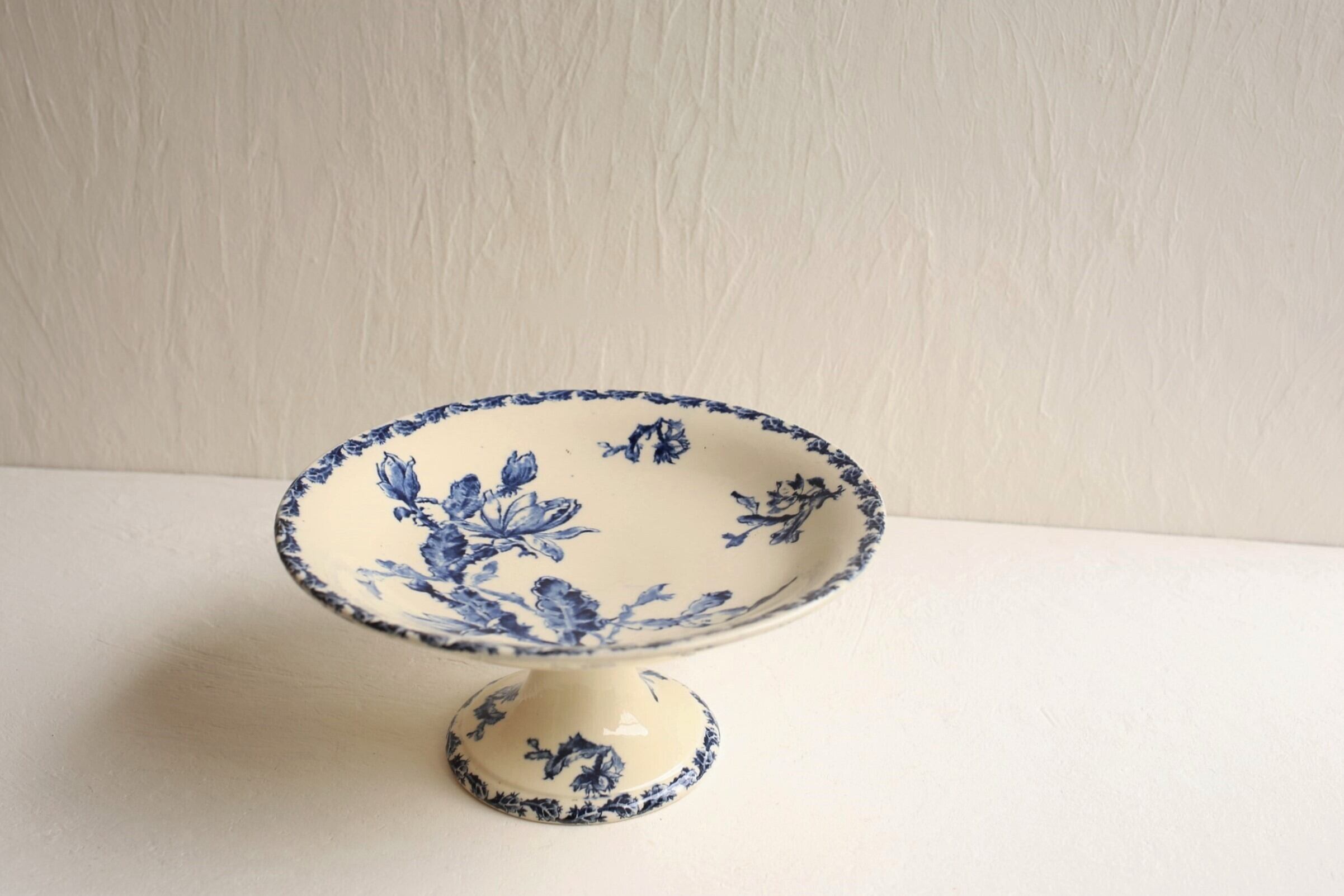 フランス アンティーク GIEN『CACTUS』コンポティエ N-03511