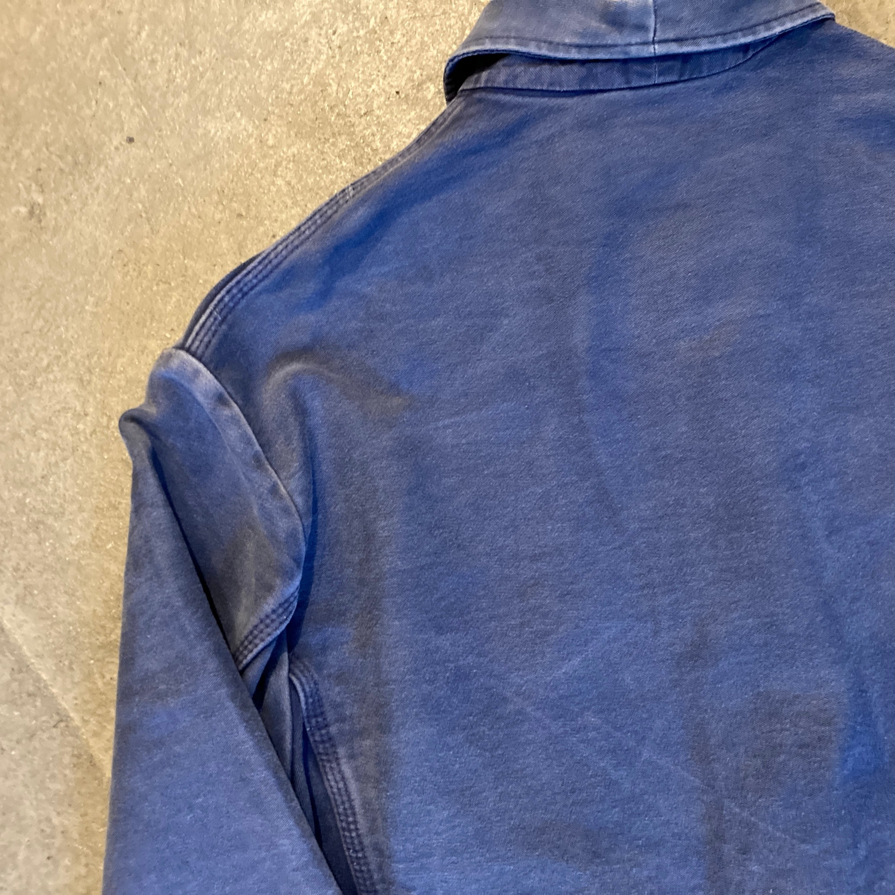 F545】Vintage French Work Jacket ROFA Blue Moleskin Style 56