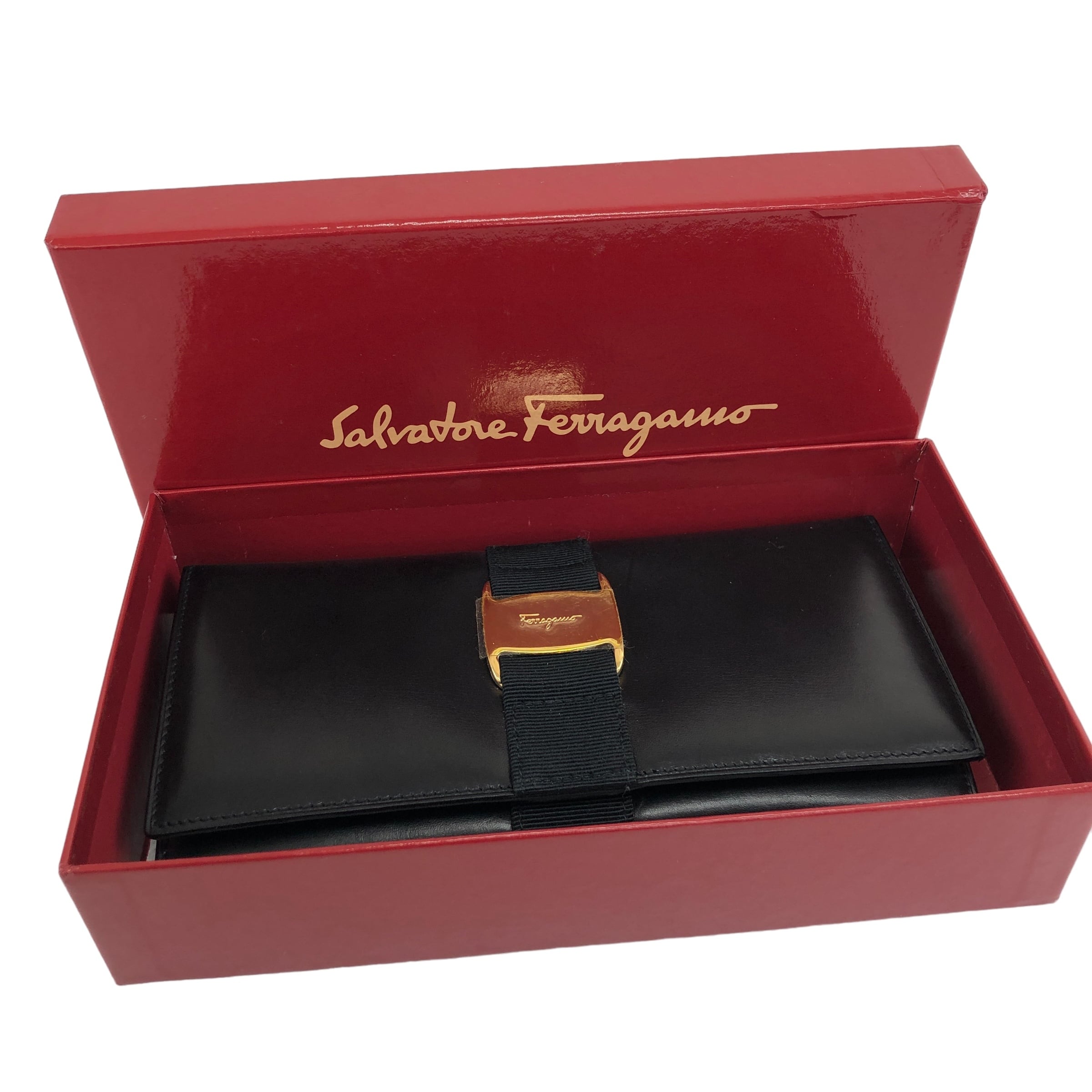 サルヴァトーレフェラガモ 財布 ヴィンテージ Salvatore Ferragamo サルヴァトーレ フェラガモ ヴァラ 財布 ブラック