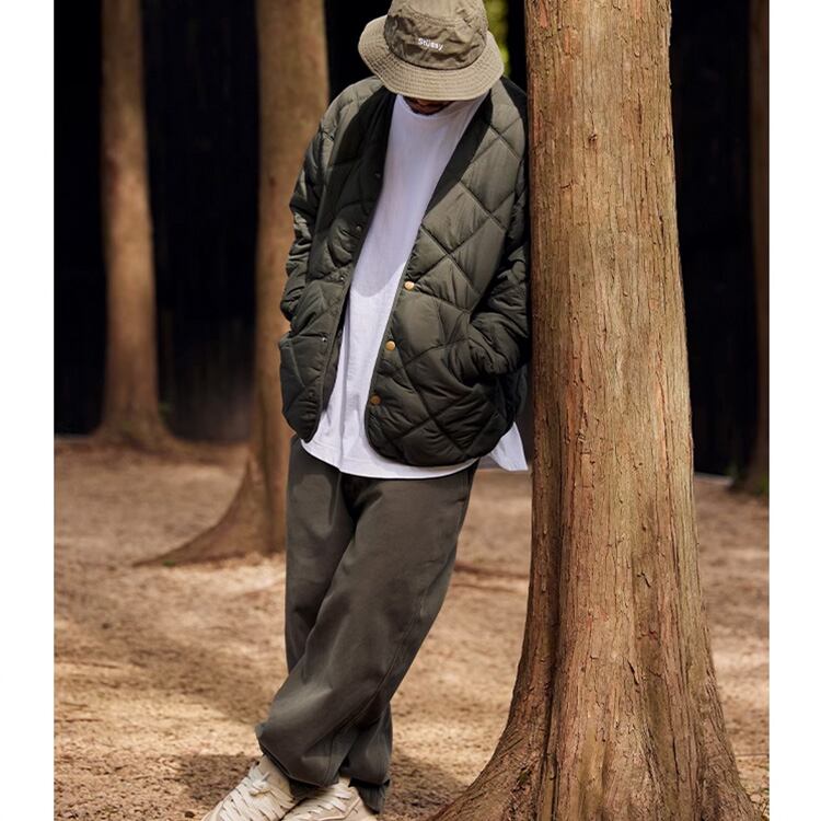 ★QUILTED V-NECK COTTON JACKET　　　A0510