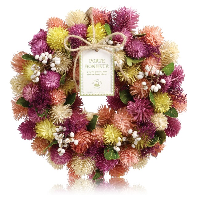 春リース 24cm  オシャレで可愛いフラワーリース 小箱 ミックスベリー
