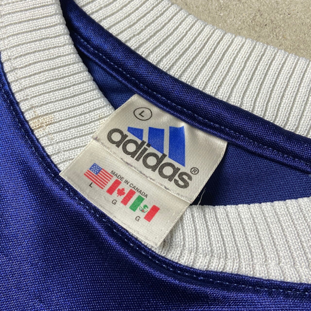 90年代 アディダス adidas ゲームシャツ サッカー ユニフォーム メンズ