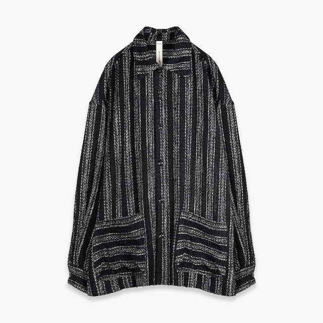 SHINYAKOZUKA 26AW ROOMY SHIRT (BLACK WITH SNOW) ISSUE#9