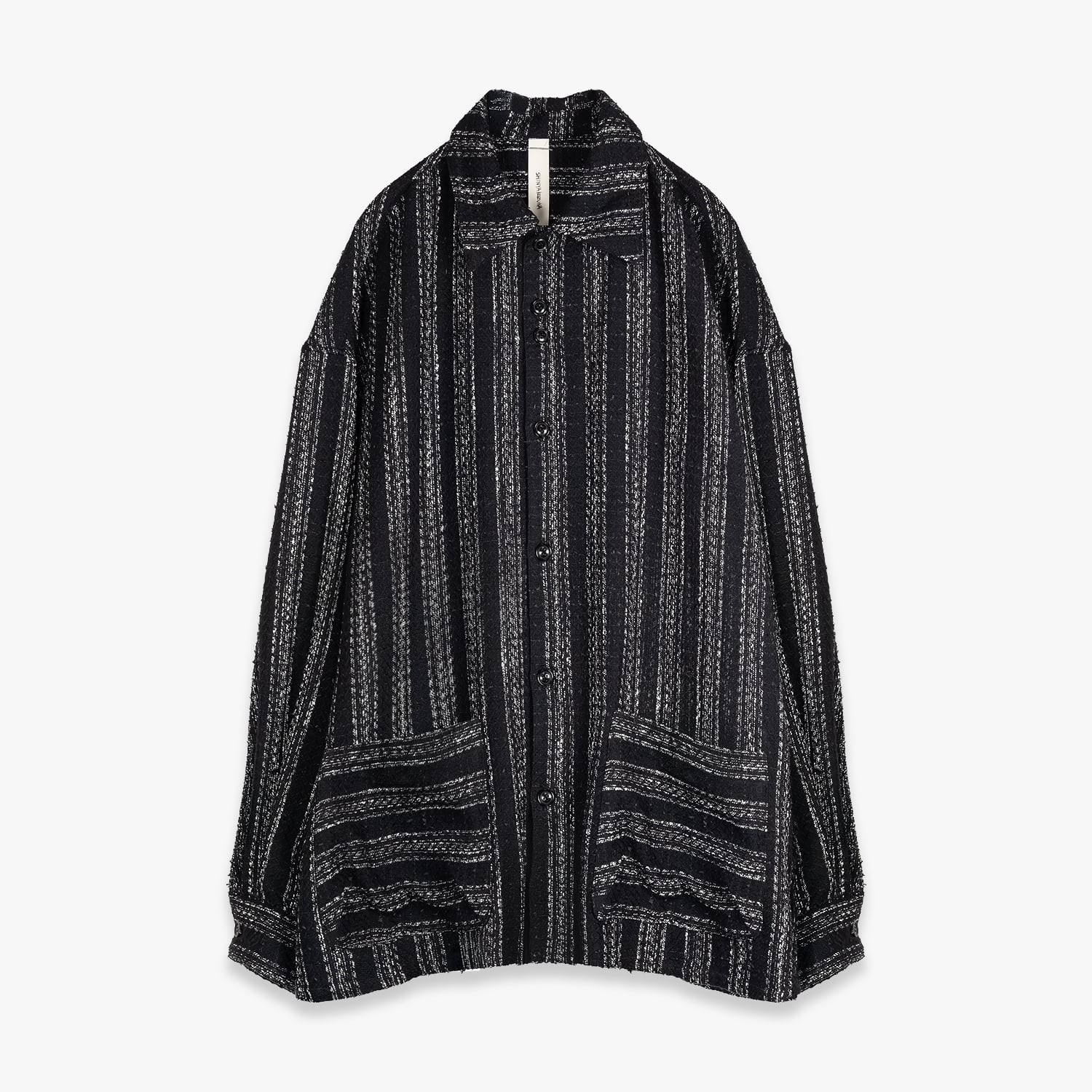 SHINYAKOZUKA 26AW ROOMY SHIRT (BLACK WITH SNOW) ISSUE#9