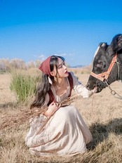 【0187】2sets Lace-up Ribbon Vest Long Sleeve Dress