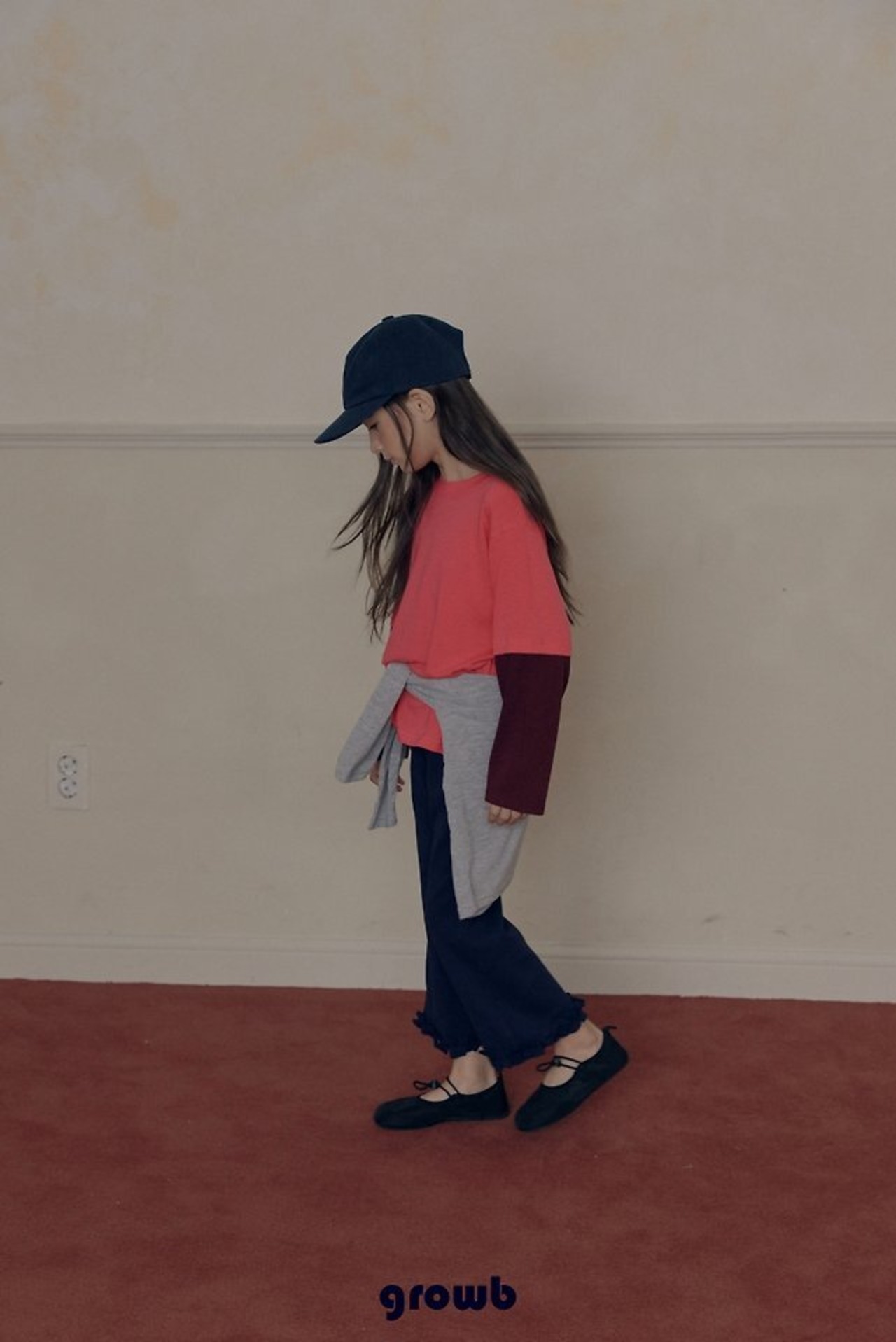 韓国子供服 / growb / メインズ Tシャツ / 秋服 *XS~JM*
