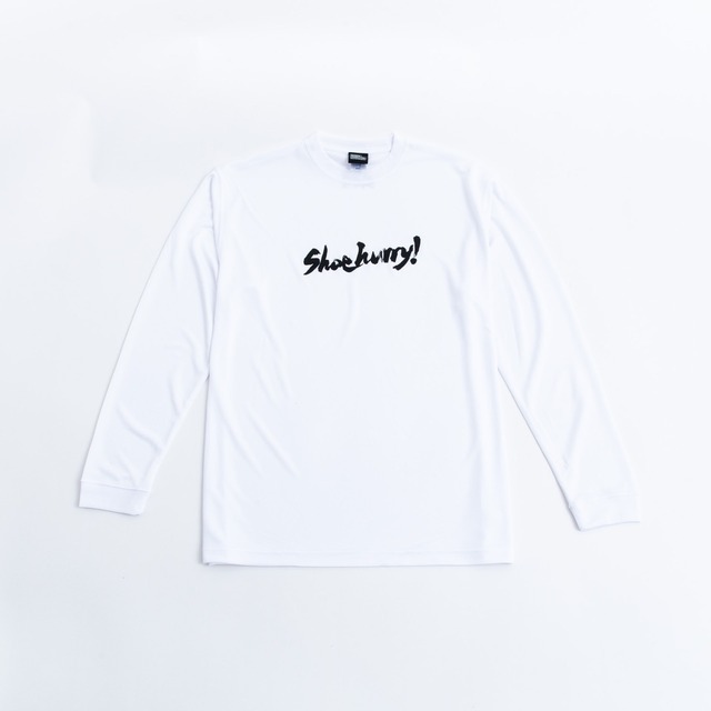 SHOEHURRY! LOGO SILKY DRY LONG T-SHIRT (WHITE/BLACK) | シルキードライロングTシャツ(ホワイト/ブラック)