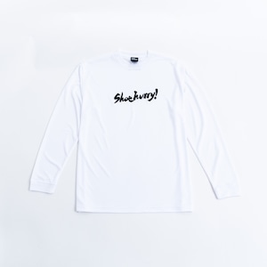 SHOEHURRY! LOGO SILKY DRY LONG T-SHIRT (WHITE/BLACK) | シルキードライロングTシャツ(ホワイト/ブラック)