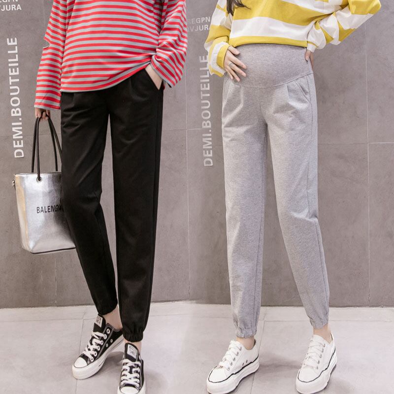 【新作】【送料無料】 1217＃マタニティパンツ春秋コットンマタニティジーンズベリーサポートパンツ伸縮性ウエストマタニティパンツ エラスティック スプリング 春物 オータム 秋物 AL expec386573180991