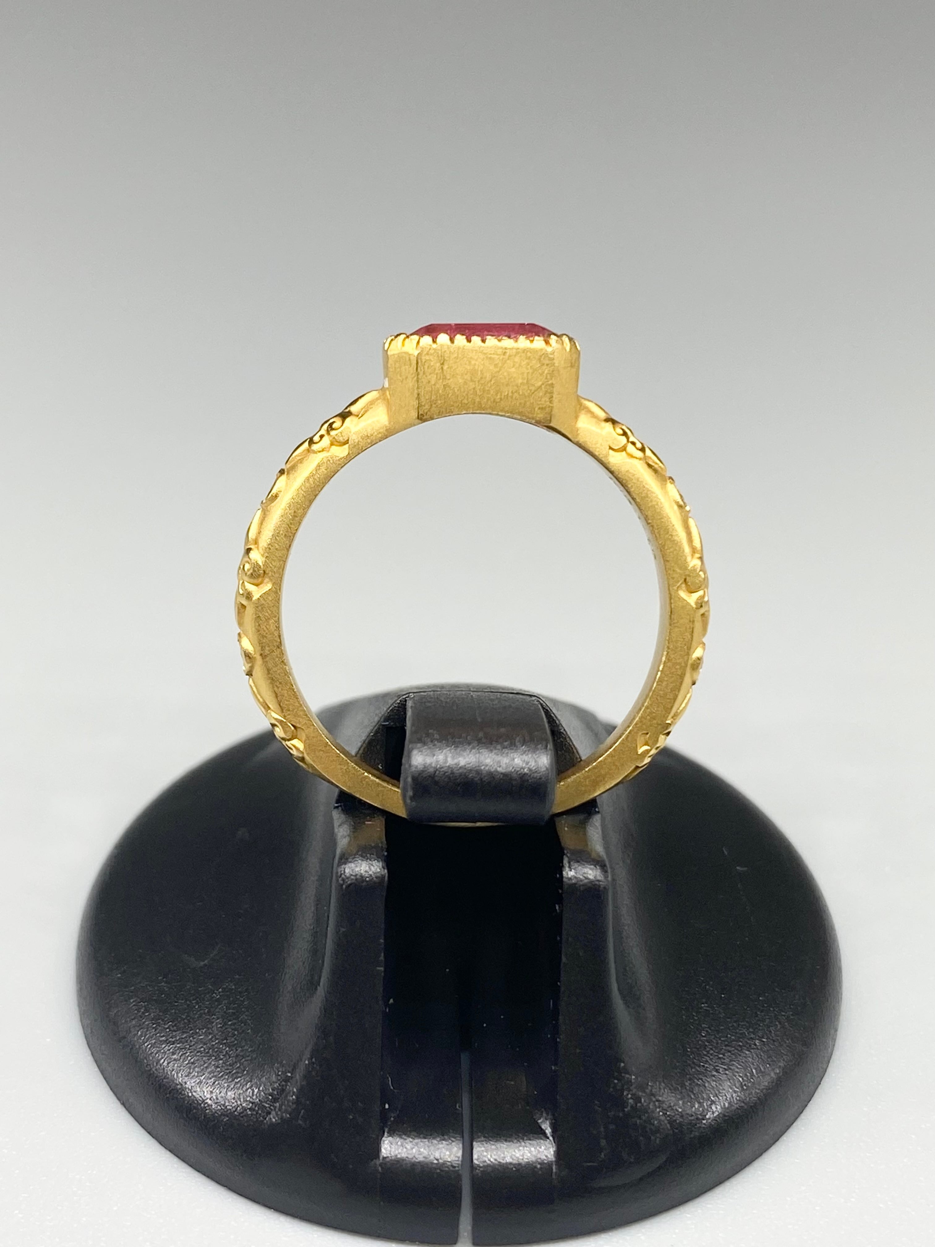 ペツォッタイト 1.19ct / ダイヤモンド 計0.025ct K18 リング 15号