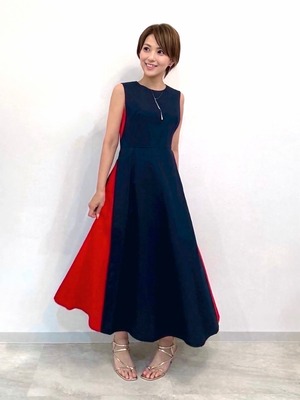 配色ワンピース