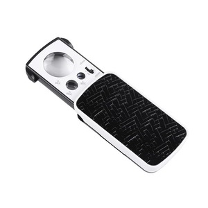 【努力特価】ジュエリールーペ 倍率30倍/60倍/90倍 携帯ルーペ 拡大鏡 3種類レンズ LEDライト ブラックライト付き 軽くて持ちやすい ジュエリー鑑定 校正 精密作業用 ブラック