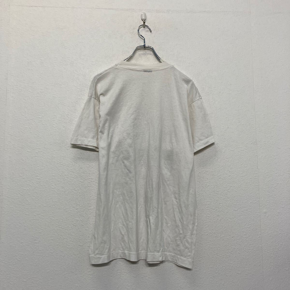 半袖 プリント Tシャツ XL ホワイト 新聞 アメフト 90s クルーネック