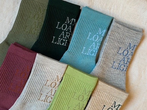 MY LOADS ARE LIGHT / TEXT:M.L.A.L Merino