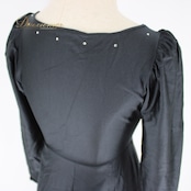 社交ダンス 衣装 スタンダード ラテン ドレス ワンピース レッスンウェア パーティドレス Natarsia Chacott チャコット 黒 長袖 ブラック系 モノトーン ダンスウェア 光る ドレッシー おしゃれ スパンコール デザイン エレガント フィット感 伸縮性 フォーマル パーティー用 特別な日 ディスコ ダンスパフォーマンス 上品 体型カバー シンプル 仕立て良い