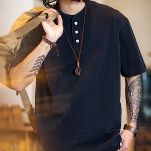 Henley neck polo shirt(VE125)