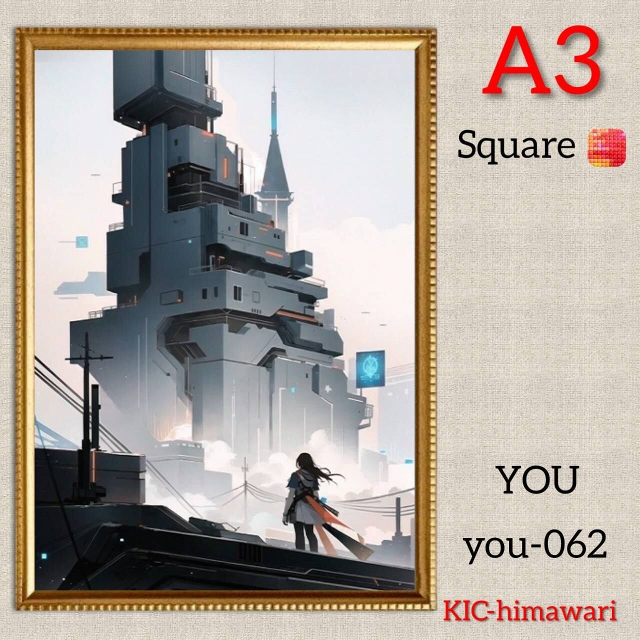 A3サイズ 四角ビーズ【you-062】ダイヤモンドアート