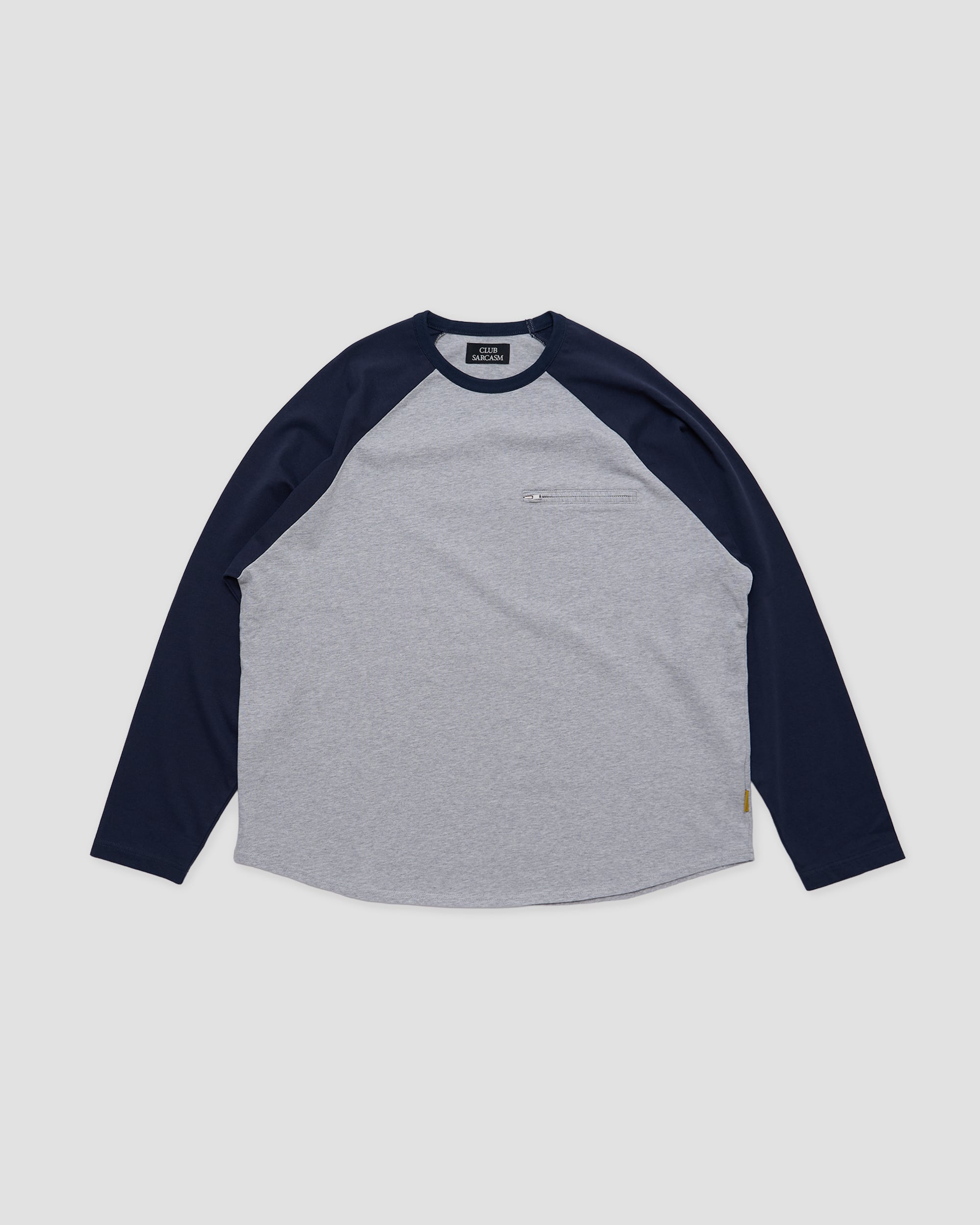 RAGLAN LONG SLEEVE TEE (IVORY×GRAY) | CLUB SARCASM