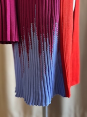 chevron art pleats cardigan-5146-1