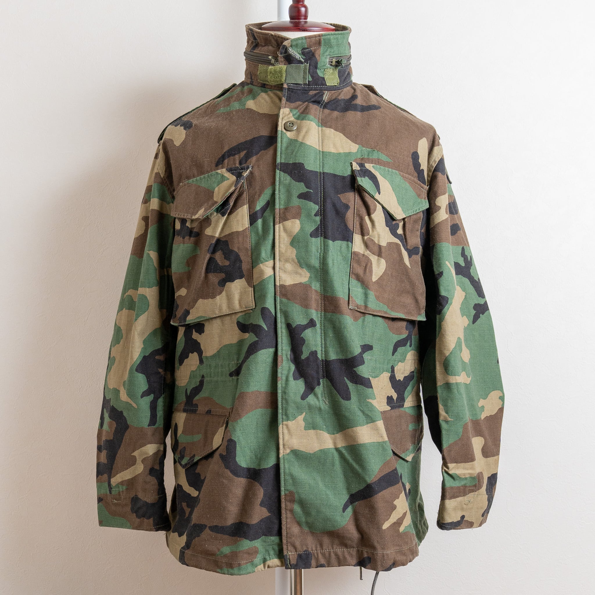 USED】U.S.Army M-65 Field Jacket 4th Model Wood Land Camo M-R 実物