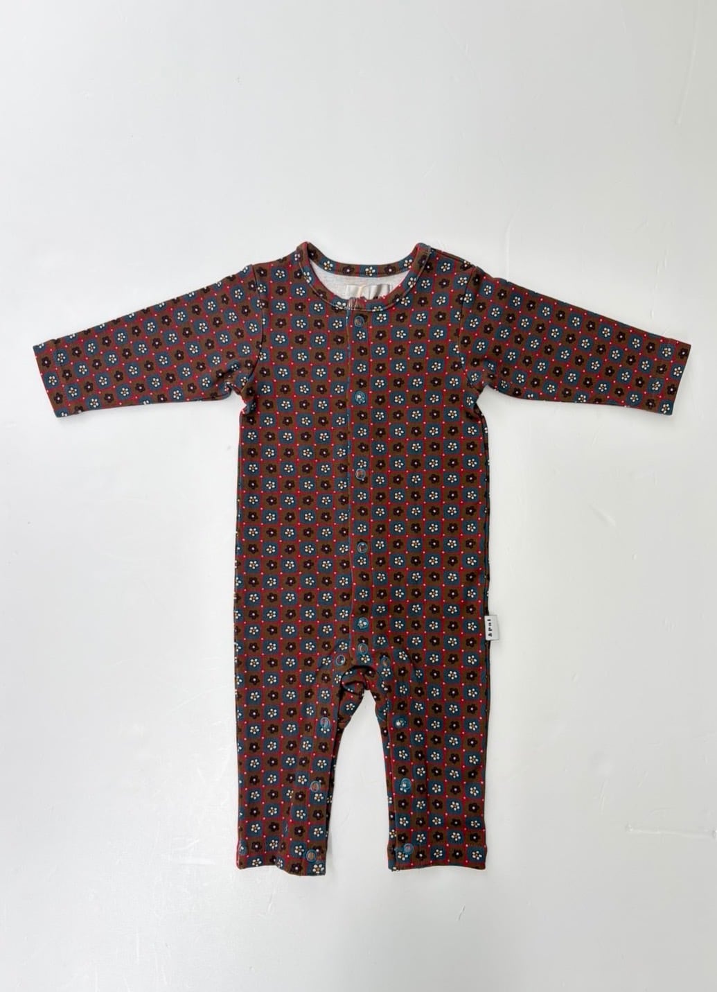 【26AW】&PAL(アンドパル)フラワーロンパス ボルドー(70/80)
