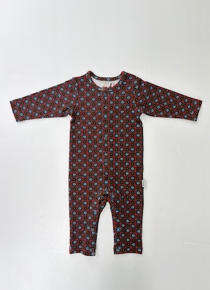 【26AW】&PAL(アンドパル)フラワーロンパス ボルドー(70/80)