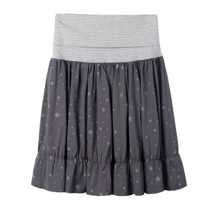[Two Days off] Gray Star Half Skirt
