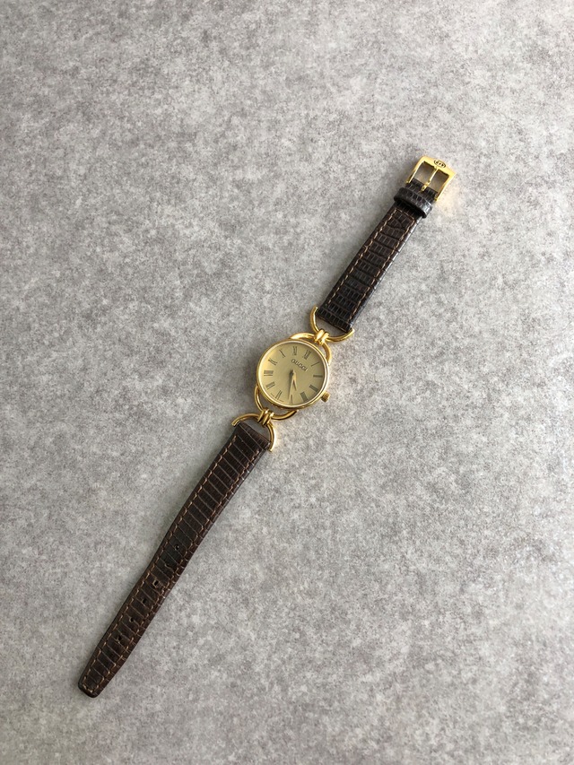 GUCCI グッチ 腕時計 ゴールド ステンレススチール クォーツ 6000.2.L vintage ヴィンテージ オールド 37duiy